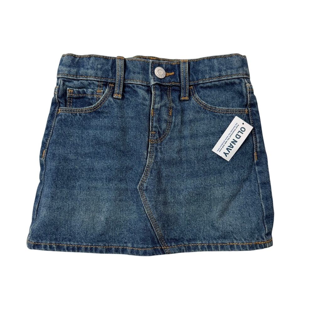 Old Navy Toddler Girls Dark Denim Skirt Adjustable Waist 3T NWT